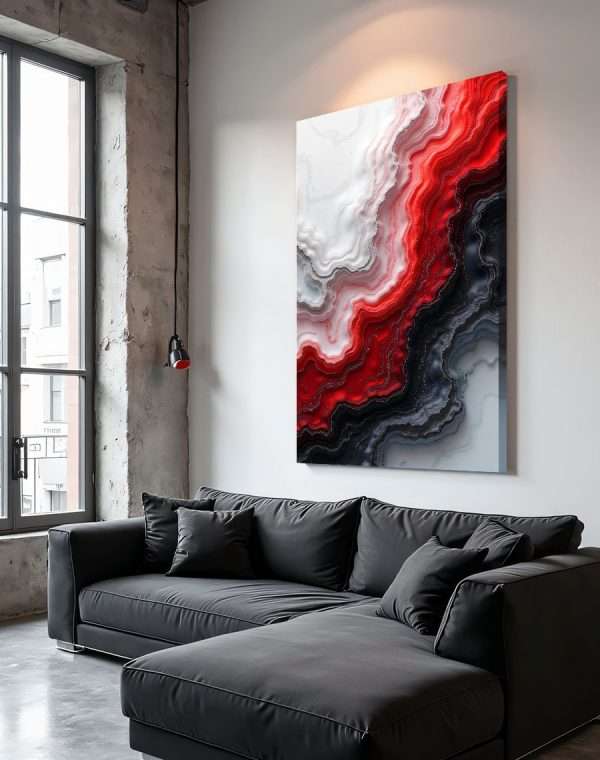 Drugi obrazRed and Black Marble Flow